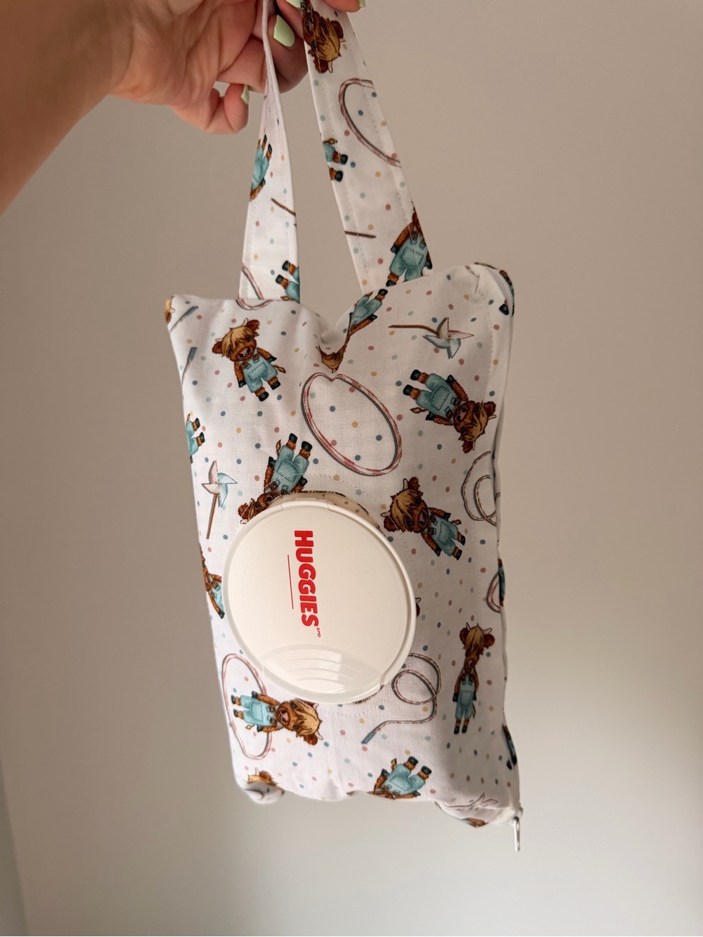 Highland Cow Print Diaper/Wipes Pouch